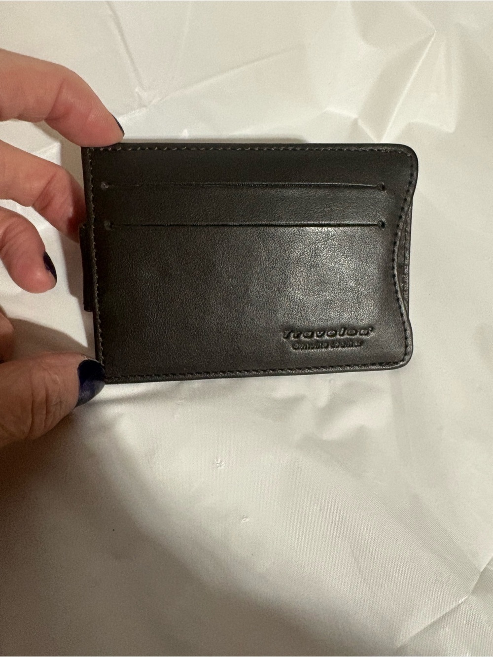 Travelon Brown Leather Card & Key Pocket Organizer